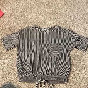 Moa Moa: Black and White striped top